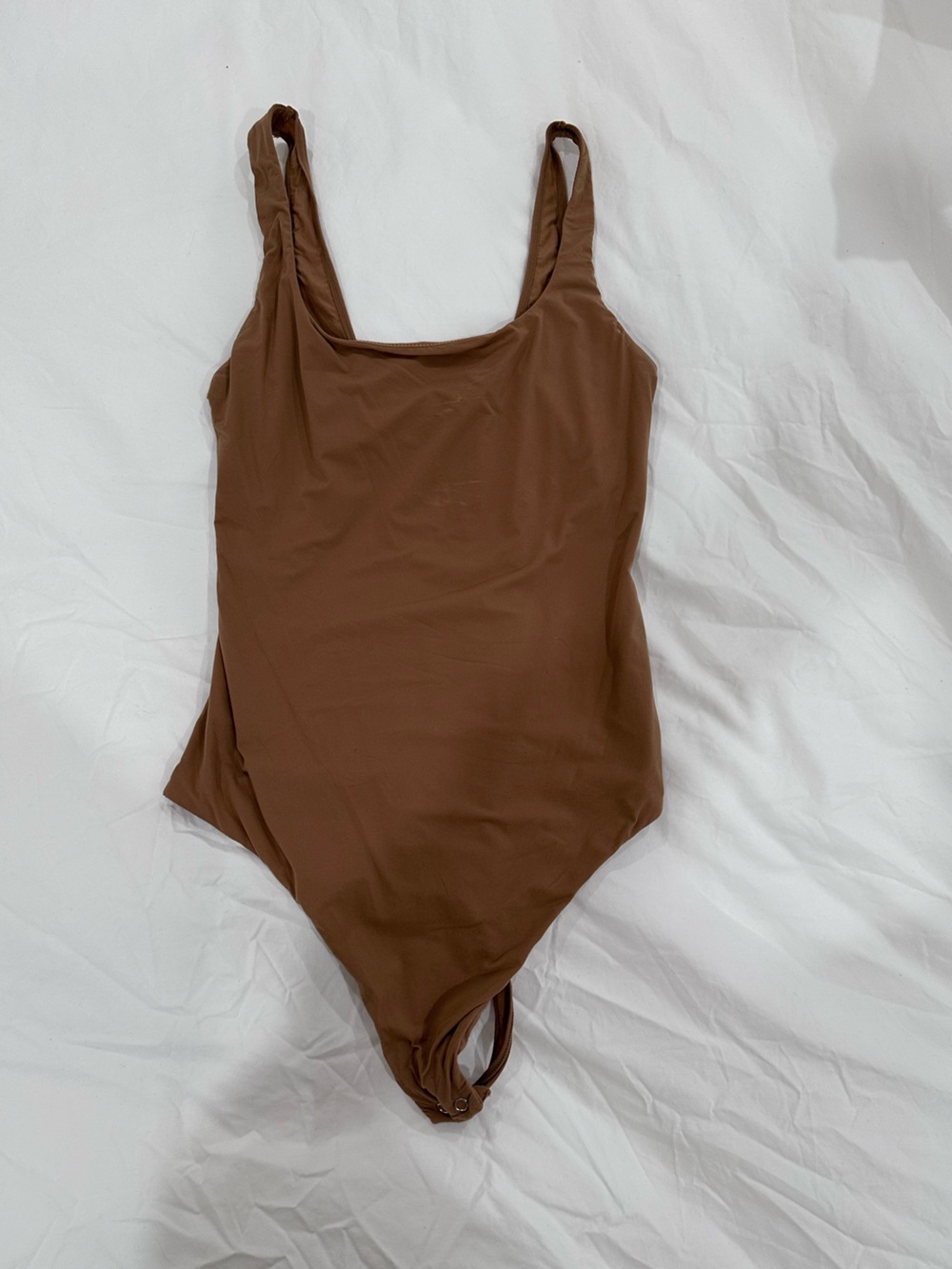 Auden Brown Scoop Neck Bodysuit